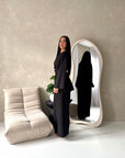 Hadia Black Front Gather Top & Trouser Co Ord Set
