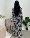 Fumi Navy Floral Print Lined Dress