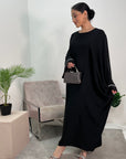 Nars Black Diamante Sleeve Kaftan Dress