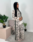 Saniya Khaki Printed Linen Summer Co Ord Set