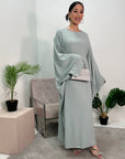 Nars Mint Diamante Sleeve Kaftan Dress