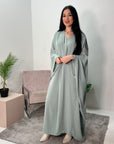 Nailah Mint Premium Batwing Abaya Modest Dress