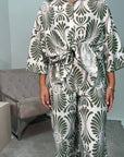 Manal Green Printed Summer Linen Co Ord Set