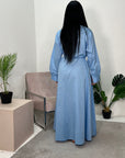 Shirin Blue Oversized Summer Shirt Dress