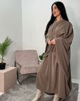 Nailah Mocha Premium Batwing Abaya Modest Dress