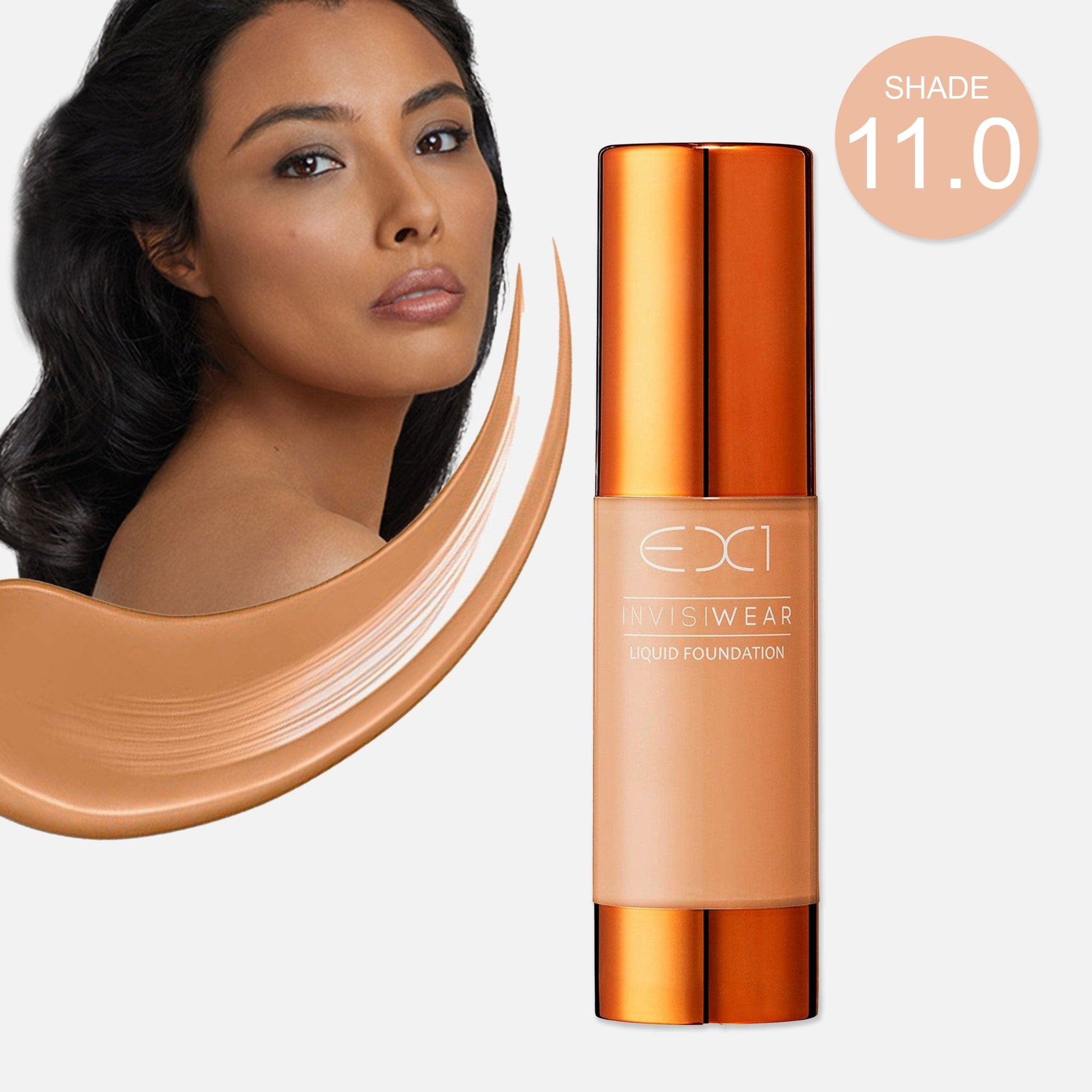 EX1 Cosmetics - Invisiwear Liquid Foundation - Lightweight Coverage Makeup Oil Free