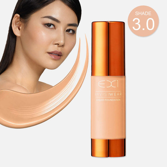 EX1 Cosmetics - Invisiwear Liquid Foundation - Lightweight Coverage Makeup Oil Free