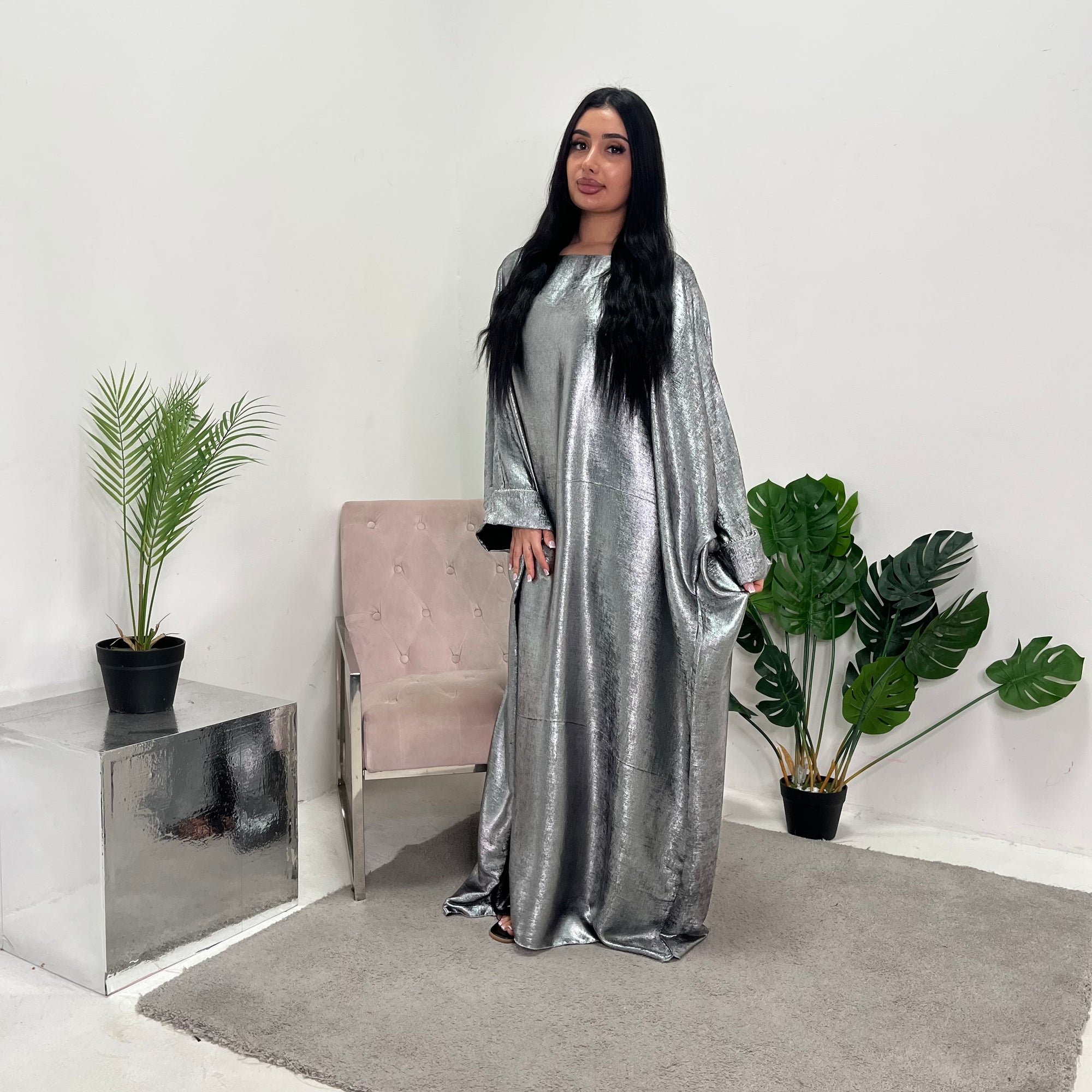 silver kaftan dress Silver Glamour Kaftan Danya Marou