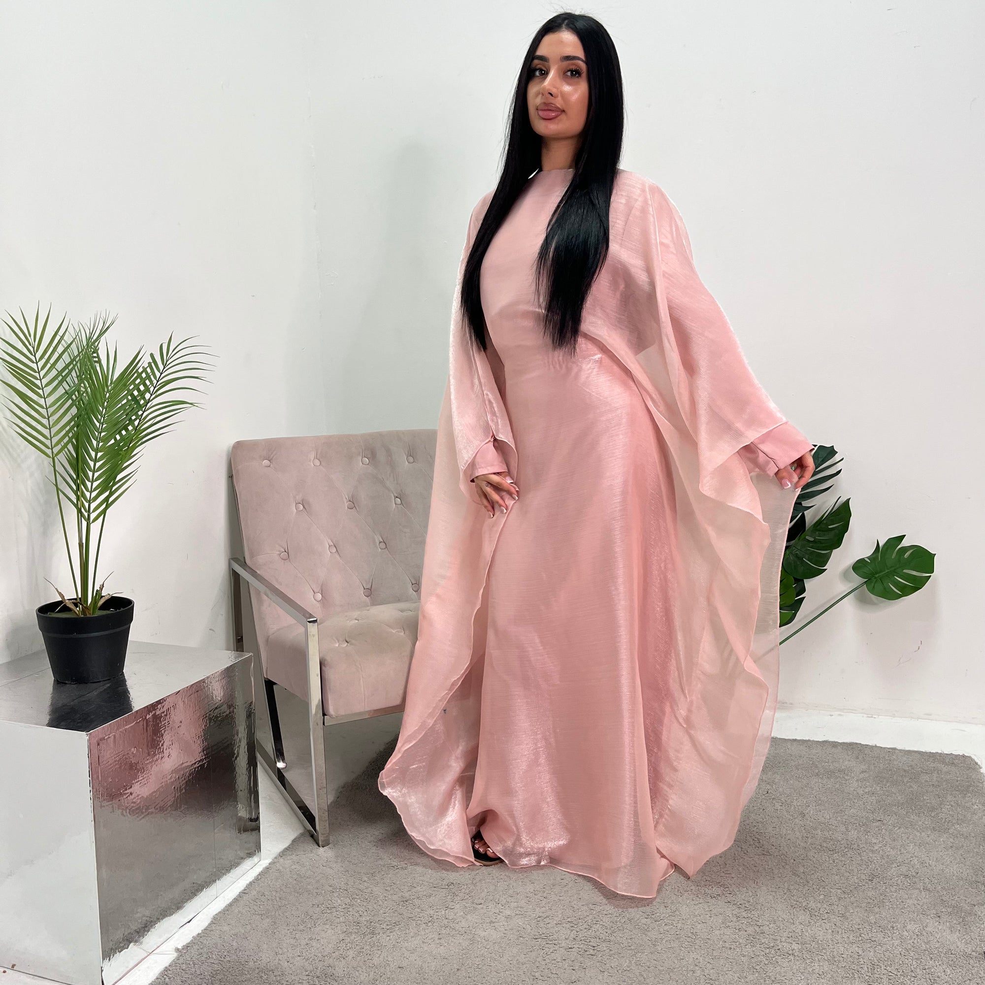 mesh kaftan dress AKHL