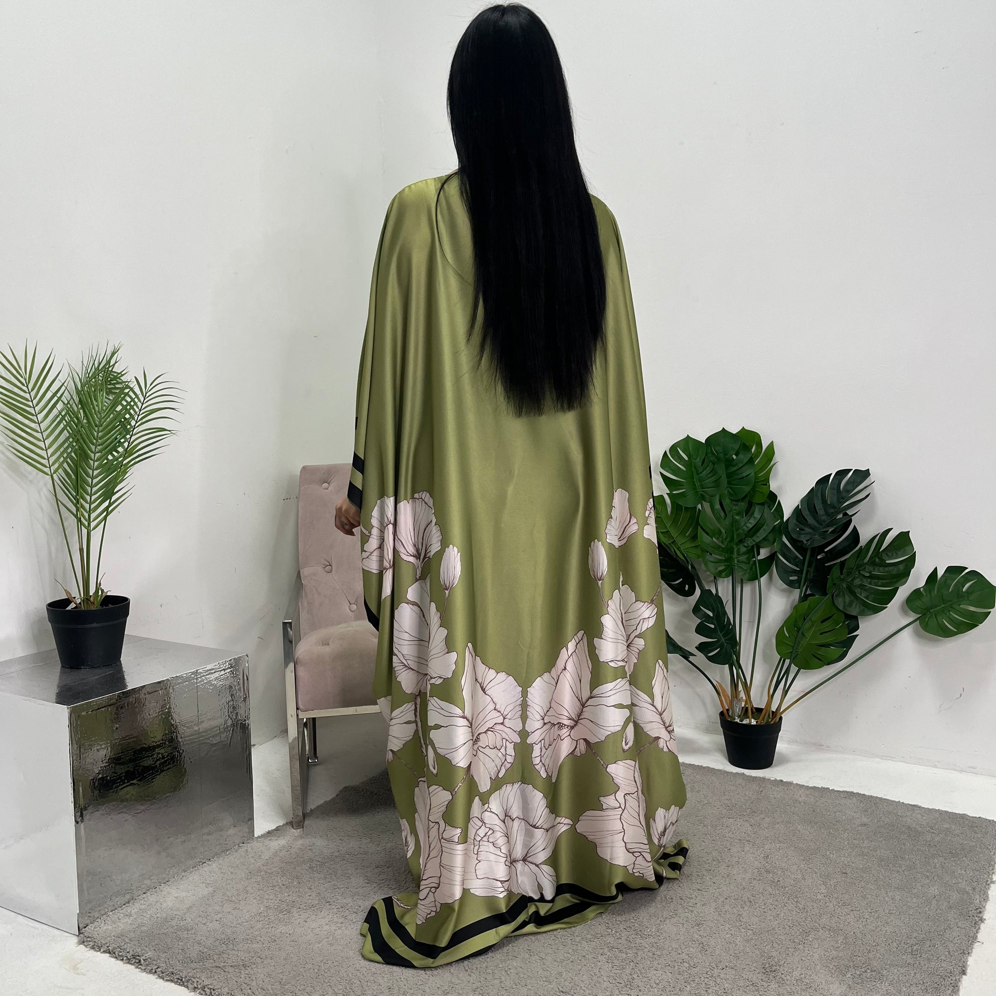 lime green kaftan dress HELENA KAFTAN LIME GREEN