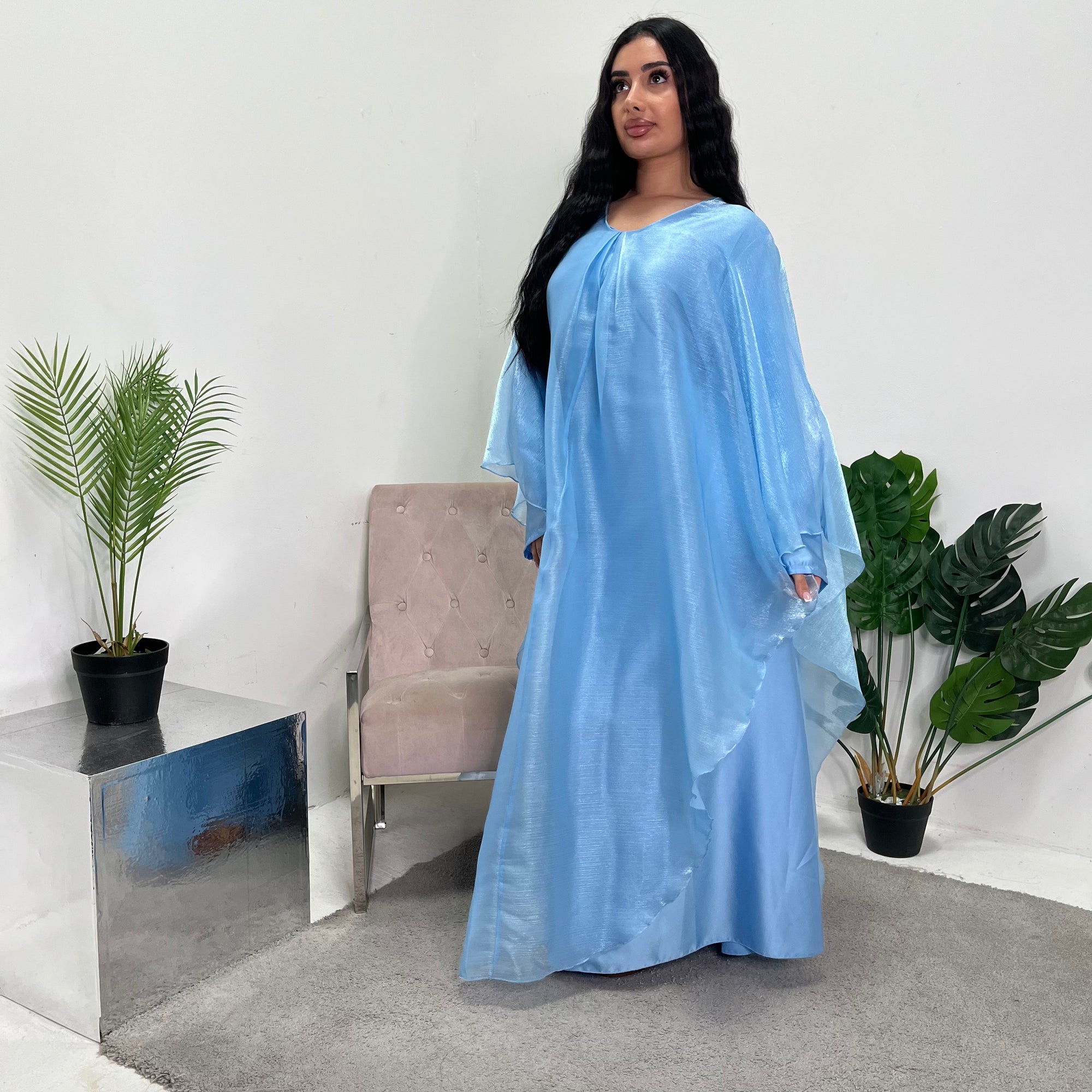 mesh kaftan dress Women's Luxury Embellished Mesh Kaftan Maxi Dress with Sequin Leaf Emb FineLook