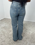 Fana Acid Blue Stretchy Straight Leg Jean - Regular