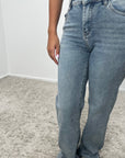 Fana Acid Blue Stretchy Straight Leg Jean - Regular