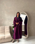 Rui Plum Oversized Premium Soft Thick Cardigan
