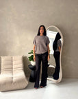 Hala Mocha Soft Knitted Batwing Top