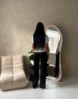 Hala White Soft Knitted Batwing Top