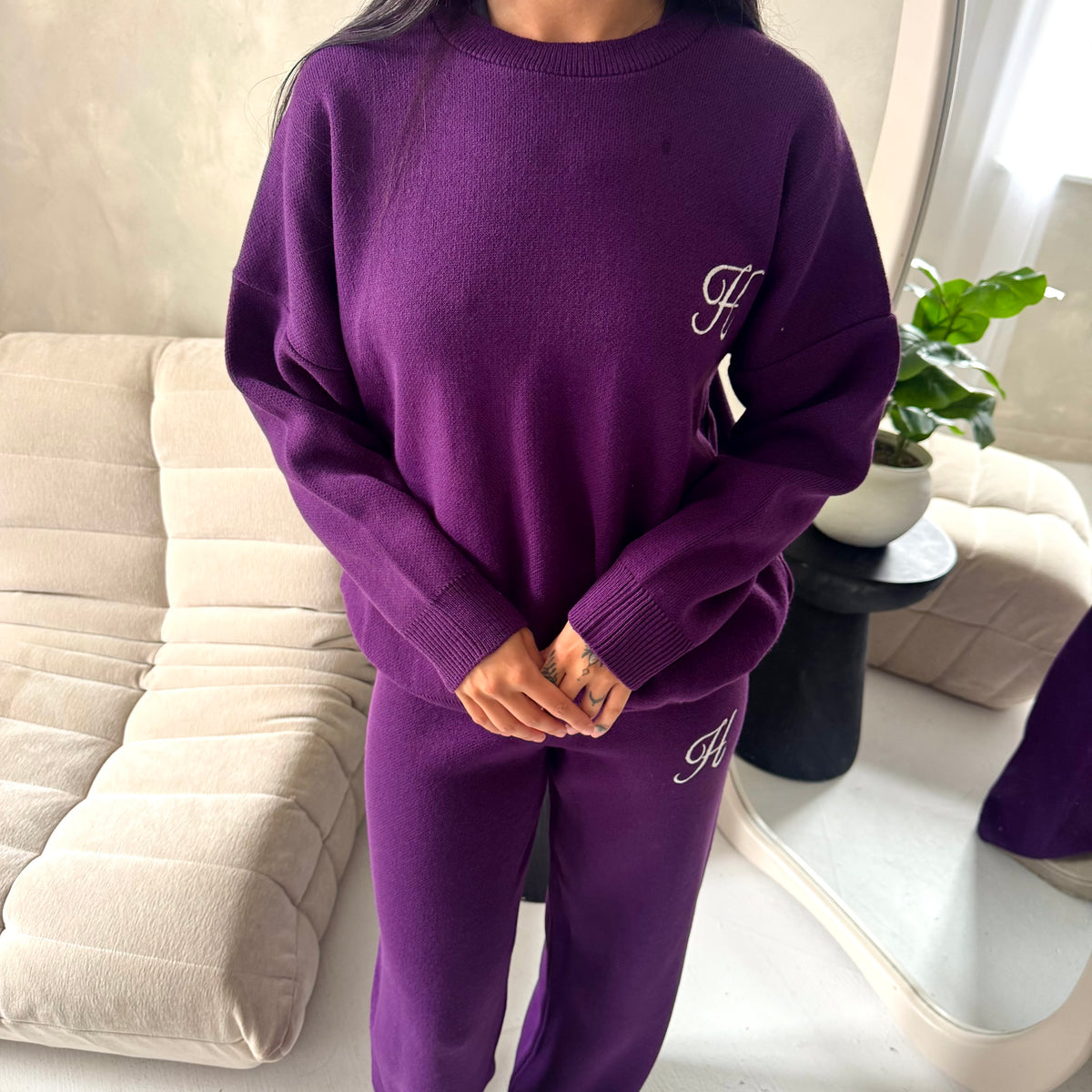 Lili Plum 'H' Logo Embroidery Loungewear Comfy Set