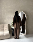 Alissia Mocha Plain Crew Neck Lounge Trouser Set