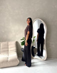 Hala Brown Soft Knitted Batwing Top
