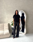 Hala Black Soft Knitted Batwing Top