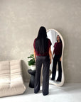 Hala Wine Soft Knitted Batwing Top