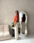 Hala Orange Soft Knitted Batwing Top