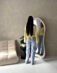 Reem Yellow Stripe Collar Cinch Waist Top