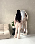Maira Beige Plain Cinched Hem Trouser Co Ord Set