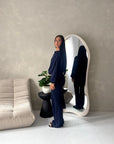 Maira Navy Plain Cinched Hem Trouser Co Ord Set
