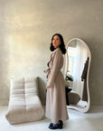 Sanari Mocha Premium Belted Trench Coat