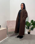 Lena Chocolate Oversized Batwing Long Coat