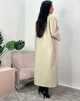 Lena Beige Oversized Batwing Long Coat