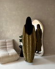 Nadia Khaki Floral Print Modest Abaya Jacket