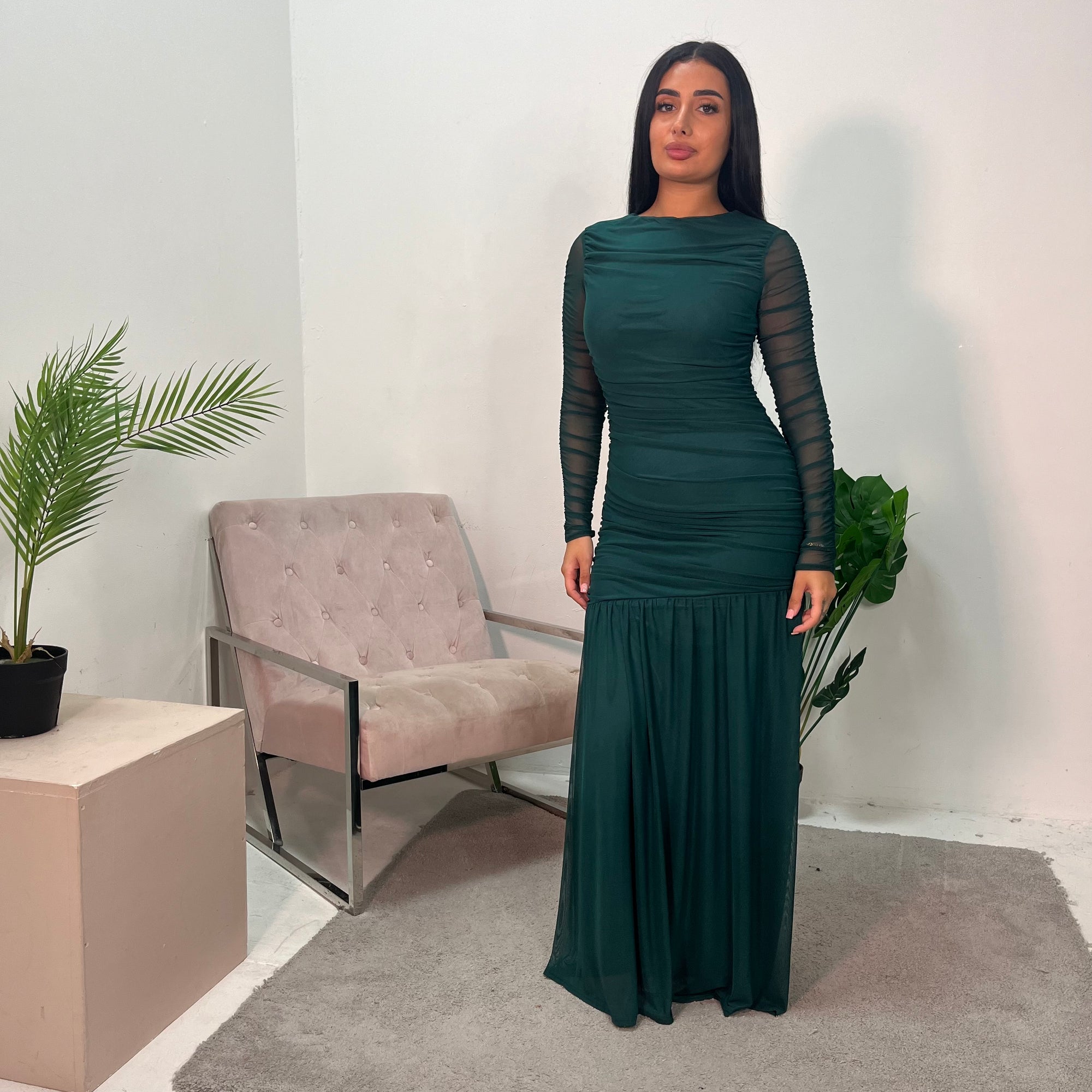 Ru Emerald Green Mesh Ruched Mermaid Dress House Of Haniya Ru Emerald Green Mesh Ruched Mermaid Dress House Of Haniya
