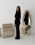 Mara Black Tailored Gold buckle Blazer Co Ord Set