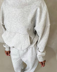 Somaya Grey H Embroidered Logo Wide Leg Jogger
