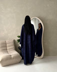 Nadia Navy Floral Print Modest Abaya Jacket