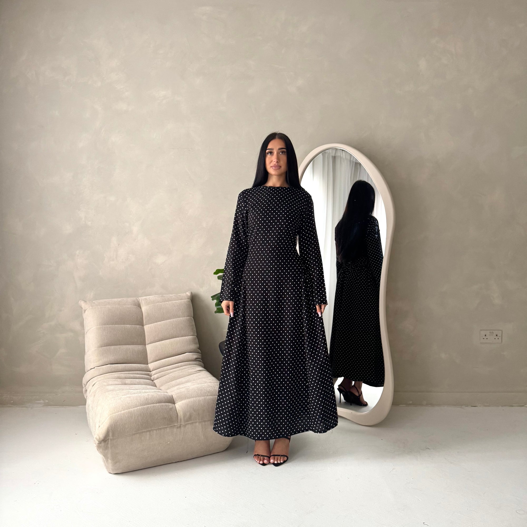 black a line summer dress A Line Midi Dress Black