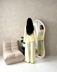 Hadia Yellow Front Gather Top & Trouser Co Ord Set