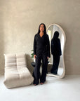 Ahura Black V Neck Wrap Over Co Ord