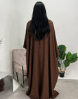 Miah Chocolate Modest Diamante Hot Fix Kaftan Dress