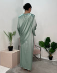 Guli Mint Satin Drape Detail Long Dress