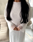 Shreya White Floral Mesh Lined Summer Dress