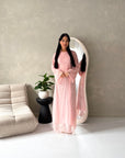 Shreya Pink Floral Mesh Lined Summer Dress