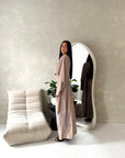 Marli Mocha Tassel Edge Plain Cape Modest Dress