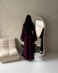 Catira Plum Floral Velvet Tie Back Dress