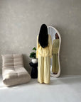 Miray Yellow Ring Buckle Linen Trouser Co Ord Set