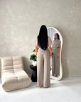 Miray Mocha Ring Buckle Linen Trouser Co Ord Set