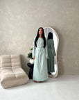 Abi Mint Linen Lace Detail Summer Dress