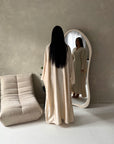 Roya Cream Diamante Detail Modest Kaftan Dress